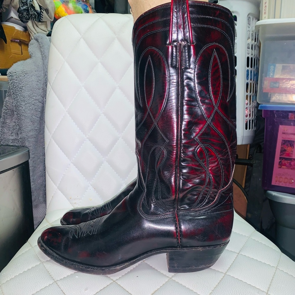 RJ Foley Red Cowboy Boots